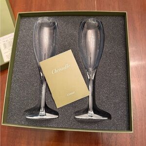 Christofle ALBI Coffret Cadeau Flutes in orginal gift box